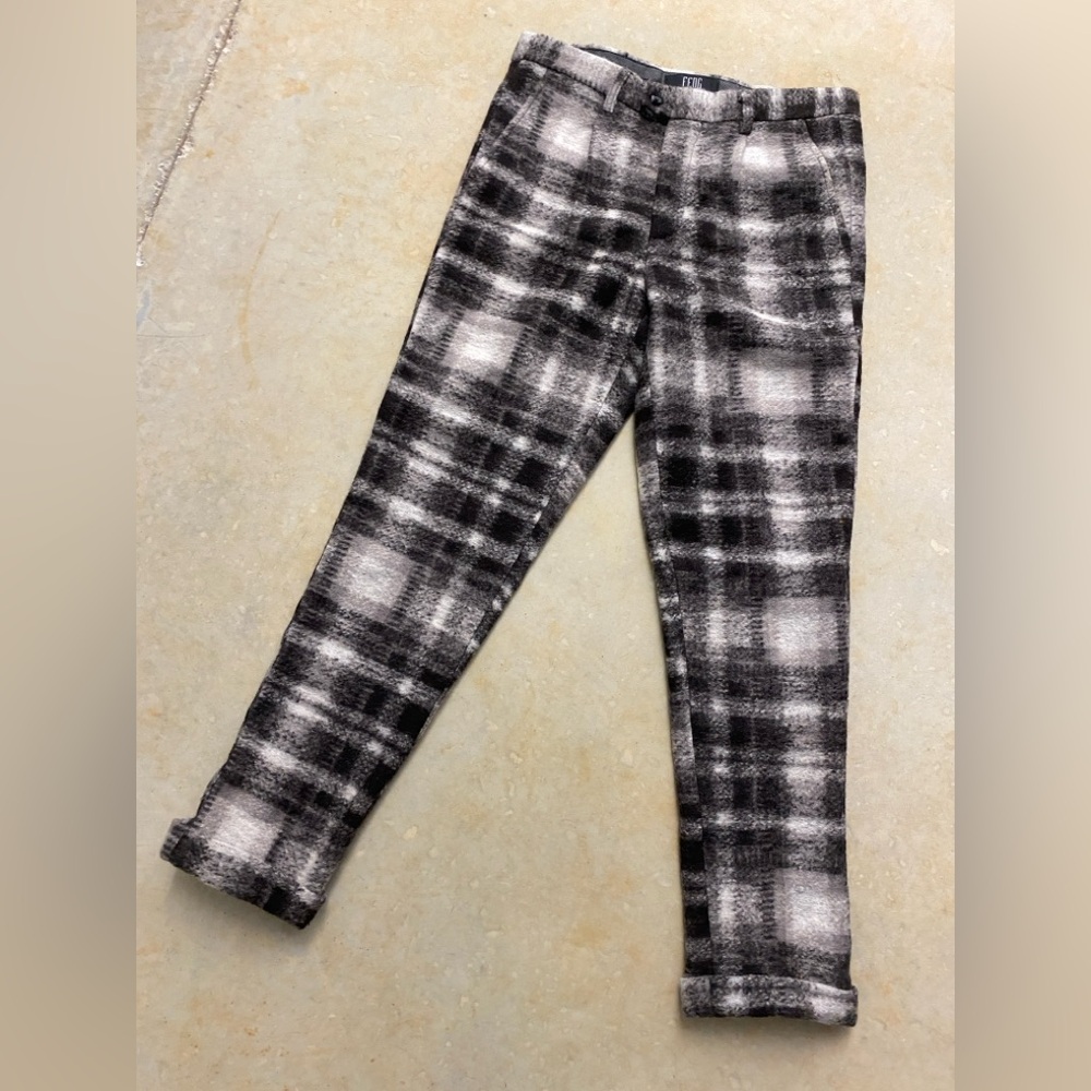 Feng Plaid Grunge Punk Pant Slacks:Dark Academia Preppy Old Money Classic